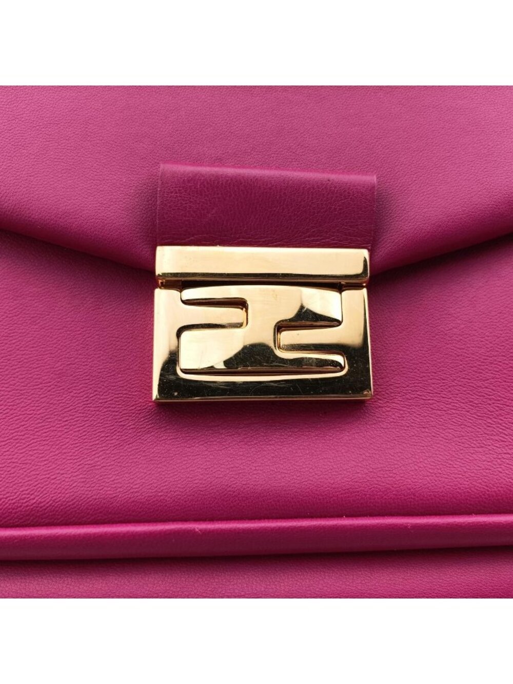 Fendi Be Baguette Rose Red Leather Shoulder - Picture 14 of 15